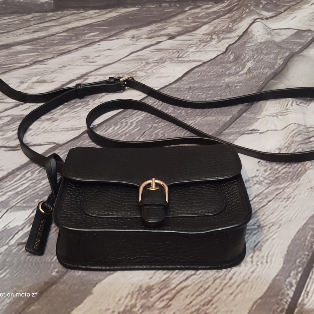 Michael Kors Black Leather Crossbody Purse
